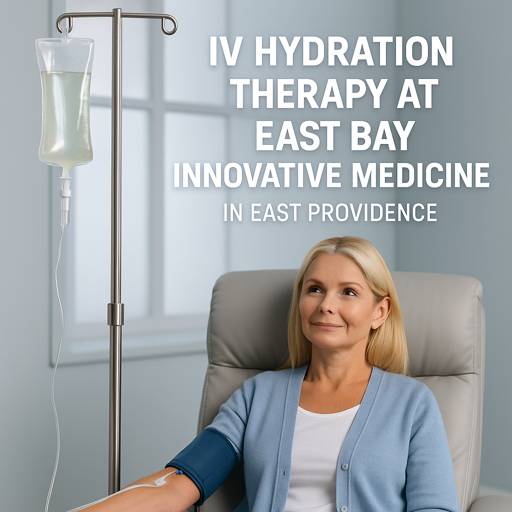 IV hydration therapy at East Bay Innovative Medicine in East Providence, providing fast rehydration and wellness support.